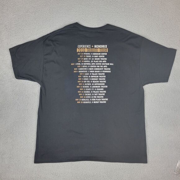 Jimi Hendrix Mens 2XL Shirt Hanes West Coast Seattle Boy 2010 Tribute Tour - Picture 3 of 11